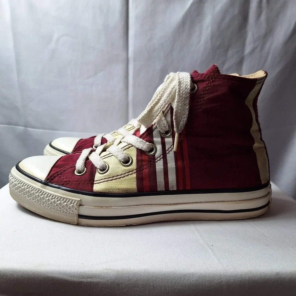 CONVERSE Chuck Taylor All Star Rare Vintage Women/7 Men/5 Red Ivory Retro Stripe